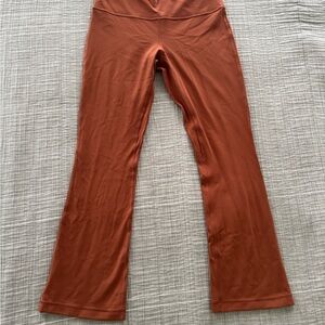 lululemon athletica High Rise Align Mini Flare Rust Leggings (crop)